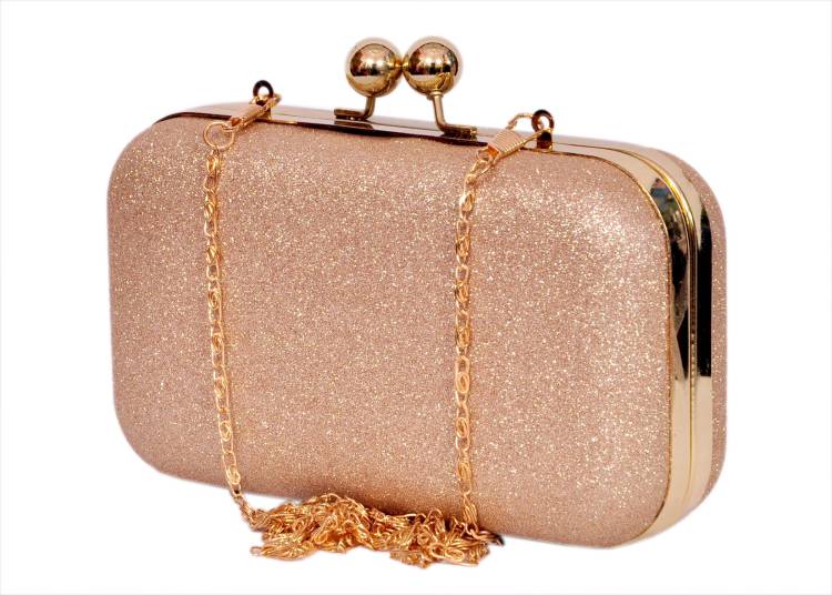 Party, Casual, Formal Gold  Clutch Price in India