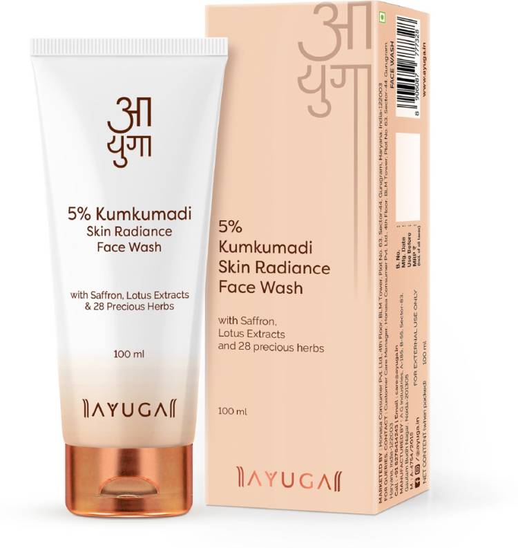 Ayuga 5% Kumkumadi Skin Radiance  with Saffron & Lotus Extracts for Radiant & Glowing Skin - 100ml Face Wash Price in India
