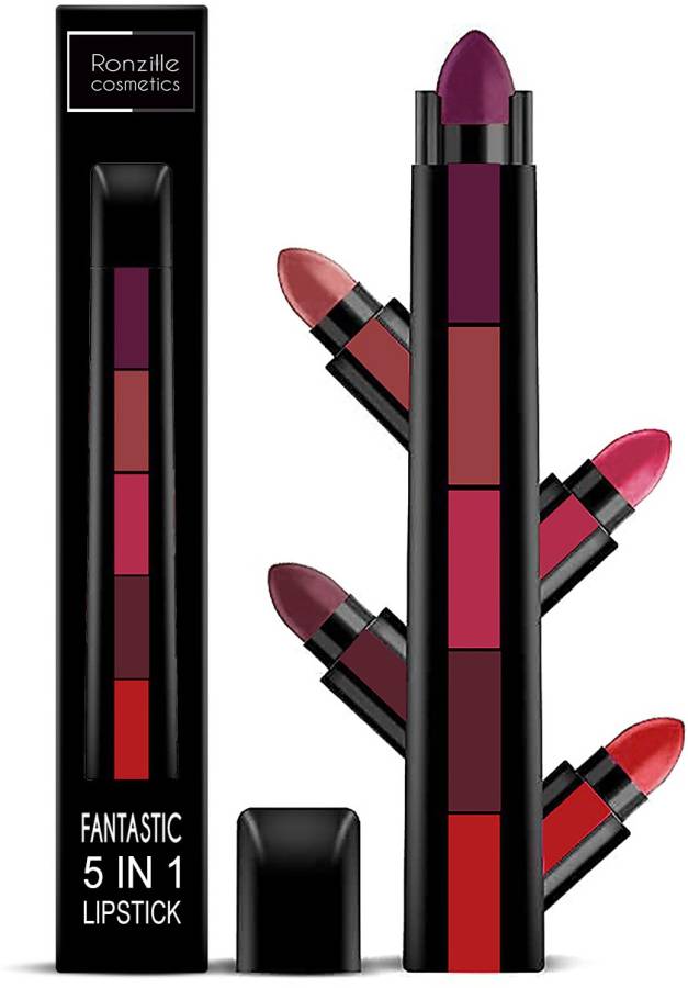 RONZILLE Fantastic 5 Step Lipstick 5 in 1 Lipstick Shade -B Price in India