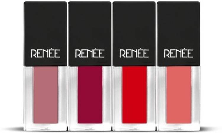 Renee Check Matte Liquid Lip Color (Pack of 4) Price in India
