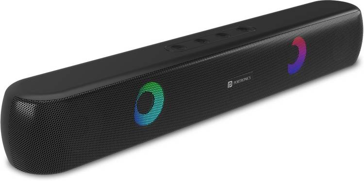 Portronics Decibel 21 10W Wireless Bluetooth Soundbar with LED Light, TWS Function, Mic, FM 10 W Bluetooth Soundbar