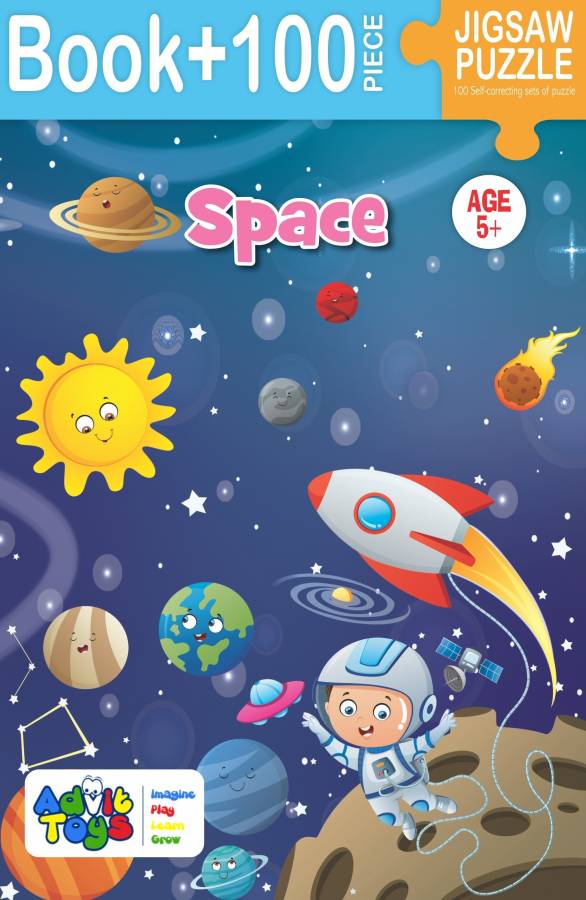 advit toys Space - Jigsaw Puzzle (100 Piece + Book Inside)