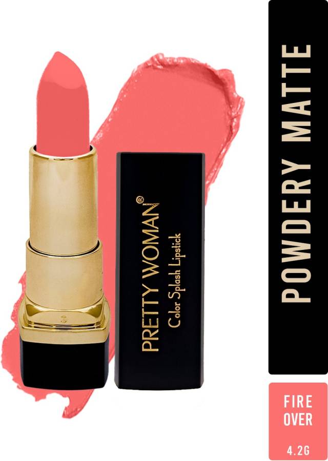 pretty woman Color Splash Glossy Vibrant Lipstick Hot Pink Fire Down Shade 18, 4.2G Price in India