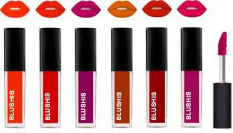 BLUSHIS High Shine Professionally Liquid Matte Lipstick Combo Price in India