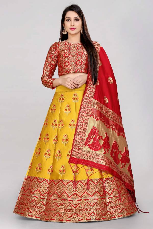 Self Design Semi Stitched Lehenga Choli Price in India