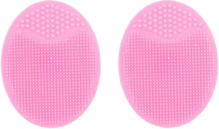 FOK 2 PC Blackhead Remover Facial Cleansing Silicone Pad Face Cleaner (Baby Pink) Price in India