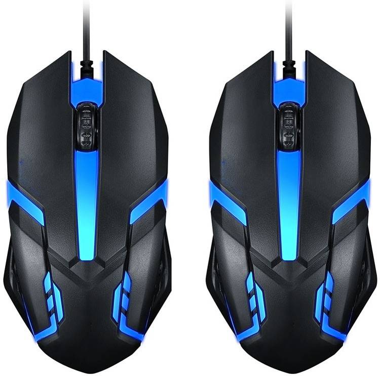 ENTWINO Gaming Mouse Pack of 2 With RGB Lights Optical Mouse USB 2 & 3 PC & Laptop Mouse Wired Optical  Gaming Mouse