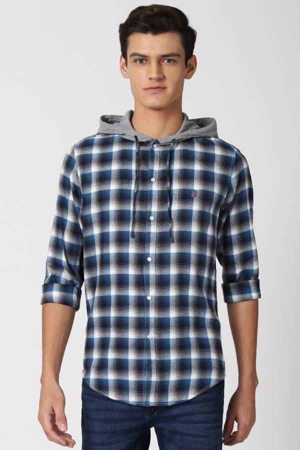 Men Super Slim Fit Checkered Casual Shirt Price in India
