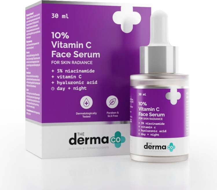The Derma Co 10% Vitamin C Face Serum with Vitamin C, 5% Niacinamide & Hyaluronic Acid for Skin Radiance Price in India