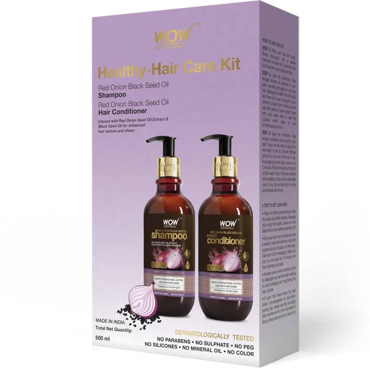 WOW SKIN SCIENCE Onion Oil Shampoo & Conditioner Kit 500ML Price in India,  Full Specifications & Offers 