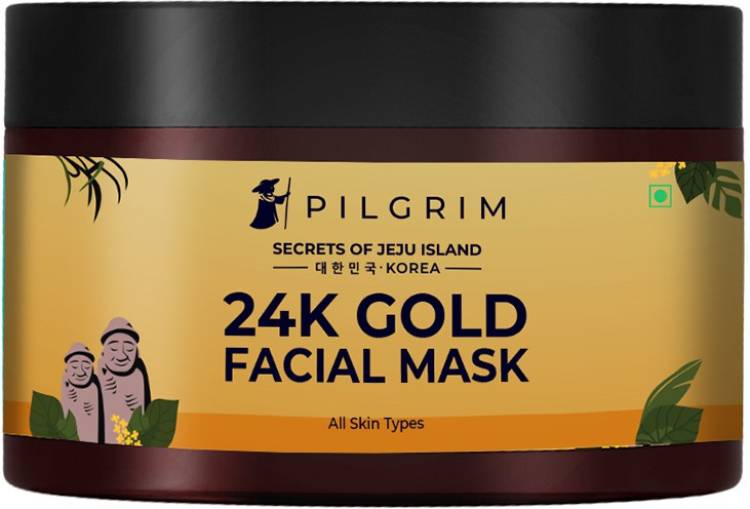 Pilgrim 24K Gold Facial Mask & Pack for Radiant Skin, Anti Ageing | Natural Glow |50 gm Price in India