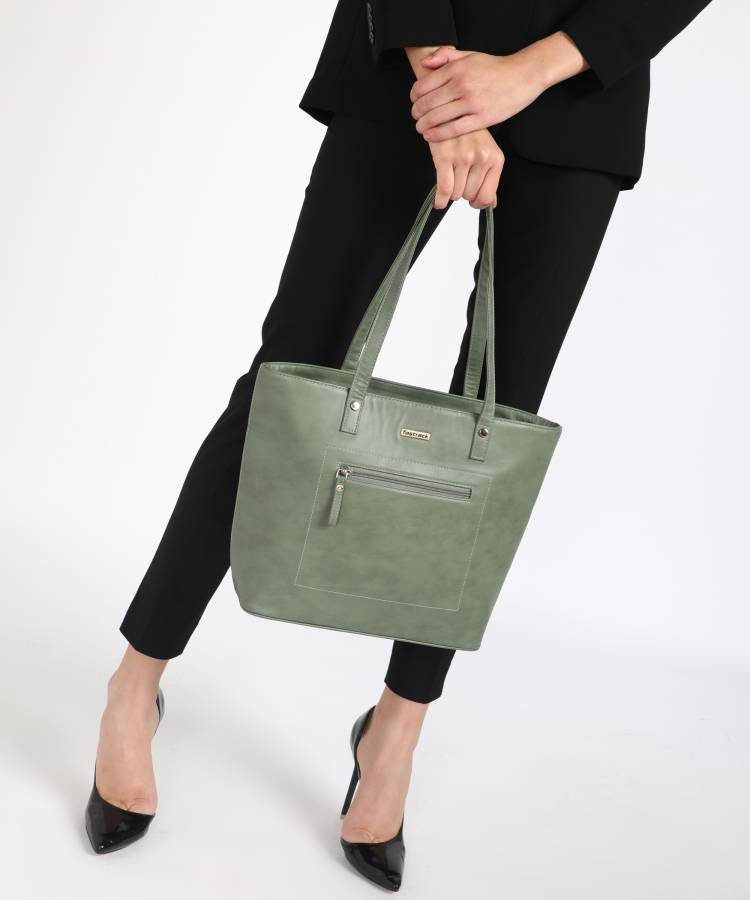 Women Green Shoulder Bag - Extra Spacious Price in India