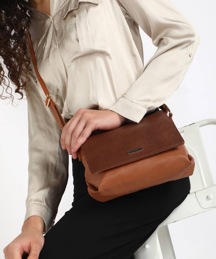 Tan Women Sling Bag - Regular Size Price in India