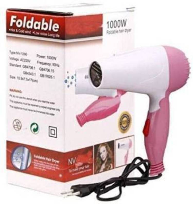 flying india Professional Stylish Foldable Hair Dryer N1290 for UNISEX, 2 Speed Control F307 Hair Dryer Price in India