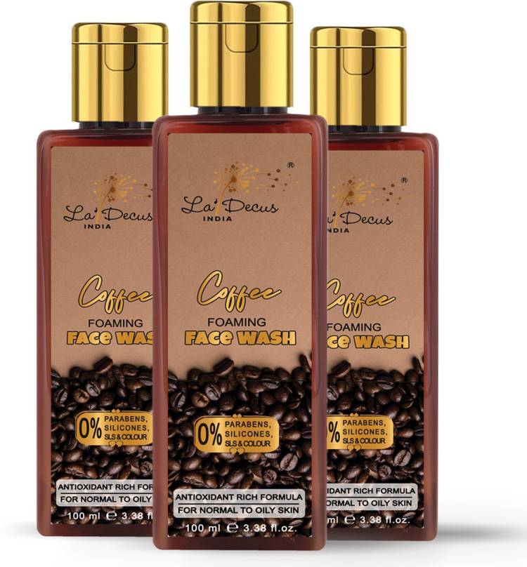 La'Decus Coffee Foaming  Pack of 3 (100mlx3) Face Wash Price in India