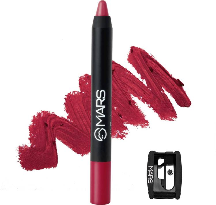 MARS Won't Budge Won't Smudge Non Transfer Lip Crayon With Sharpner Lipstick Price in India
