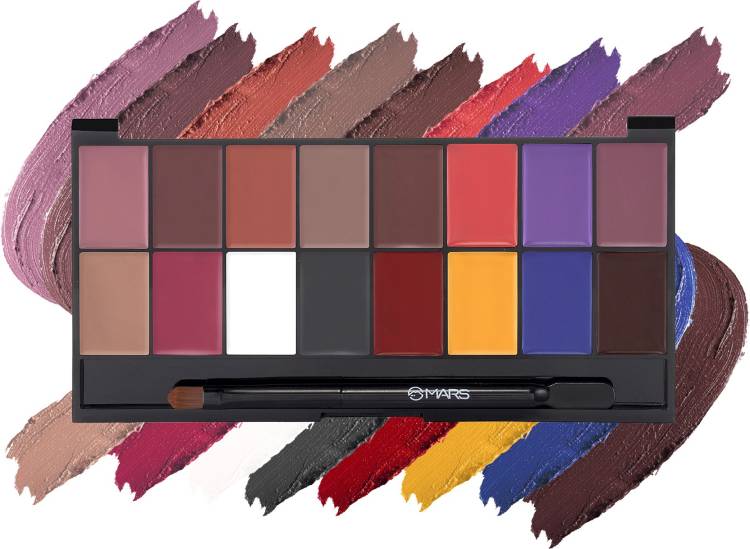 MARS 16 Color Ultra Pigmented and Matte Lipstick Palette Price in India