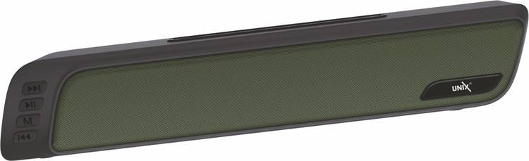 Unix Bluetooth Speaker 5.0 Soundbar with 10W RMS,1200mAh Battery, Upto 6 Hrs Playtime 10 W Bluetooth Soundbar