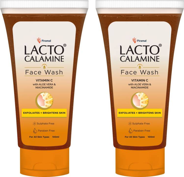 Lacto Calamine Vitamin C  with Aloe Vera & Niacinamide for Bright & Glowing Skin Pack2 Face Wash Price in India
