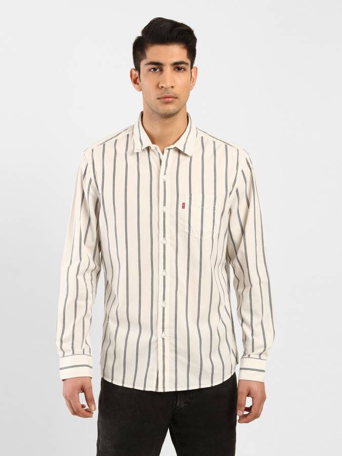 Men Slim Fit Striped Casual Shirt Price in India