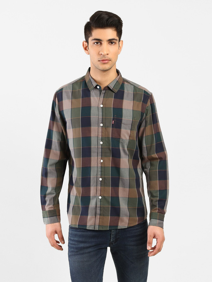 color block casual shirts