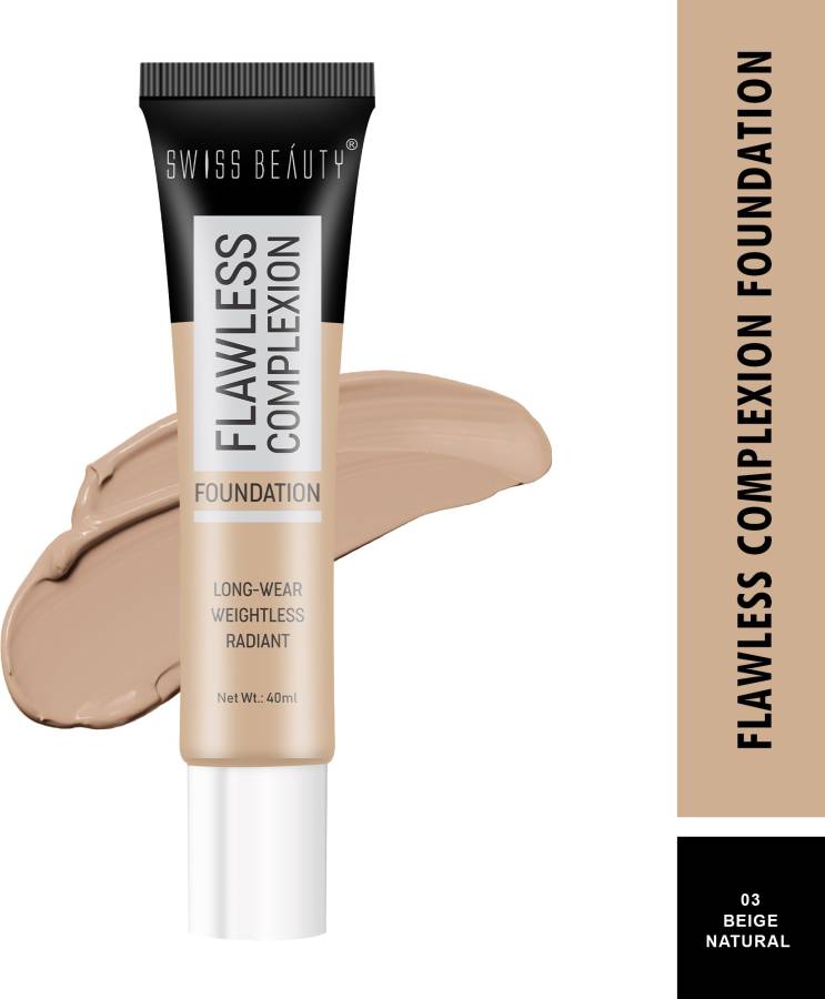 SWISS BEAUTY Flawless Complexion Foundation - (Natural Beige, 40ml) Foundation Price in India