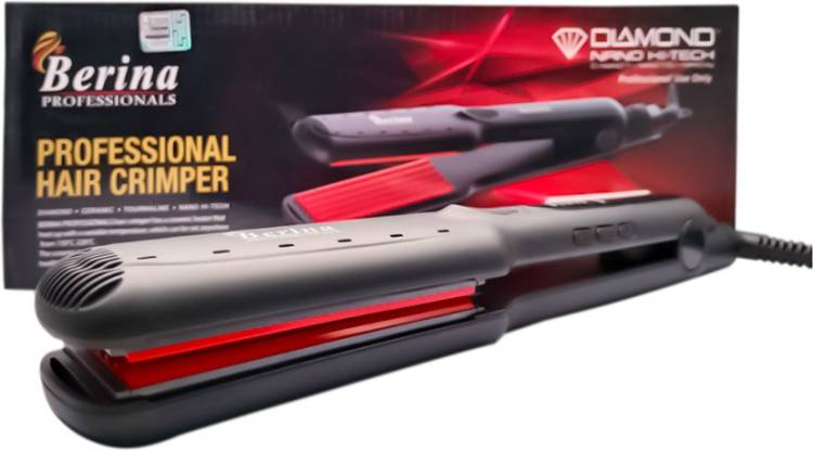 Berina Professional Hair Crimper with Red Tourmaline Nano Ceramic Coating  Plates Hair Straightener Price in India, Full Specifications & Offers |  