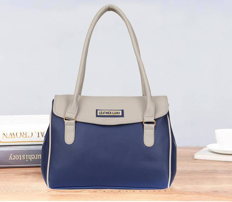 Women Blue, Grey Shoulder Bag Price in India