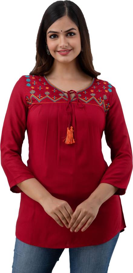 Women Embroidered Pure Cotton Ethnic Dress Price in India