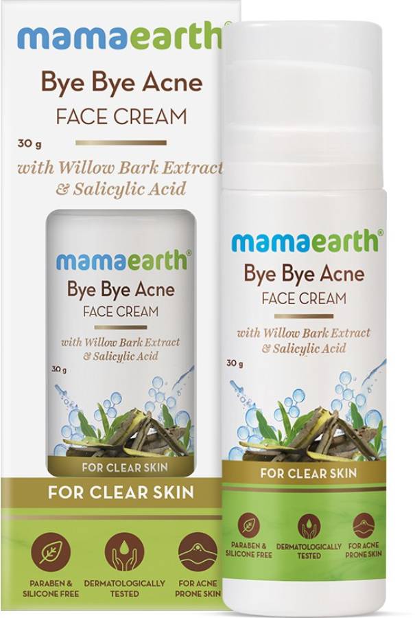 MamaEarth Bye Bye Face Cream For Acne Prone Skin, with Willow Bark Extract, Salicylic Acid Price in India