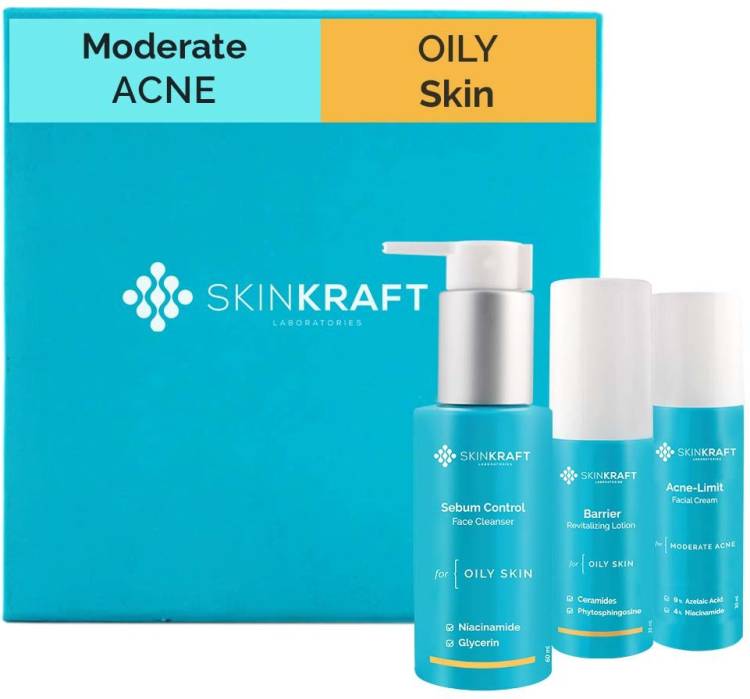 Skinkraft Moderate Acne Kit For Oily Skin Price in India