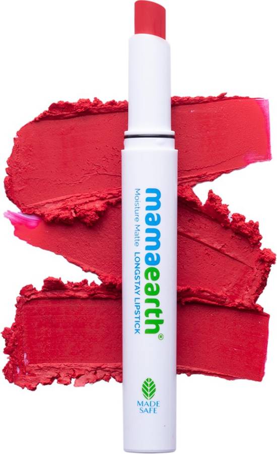MamaEarth Moisture Matte Longstay Lipstick for 12 Hour Long Stay- Raspberry Scarlet Price in India