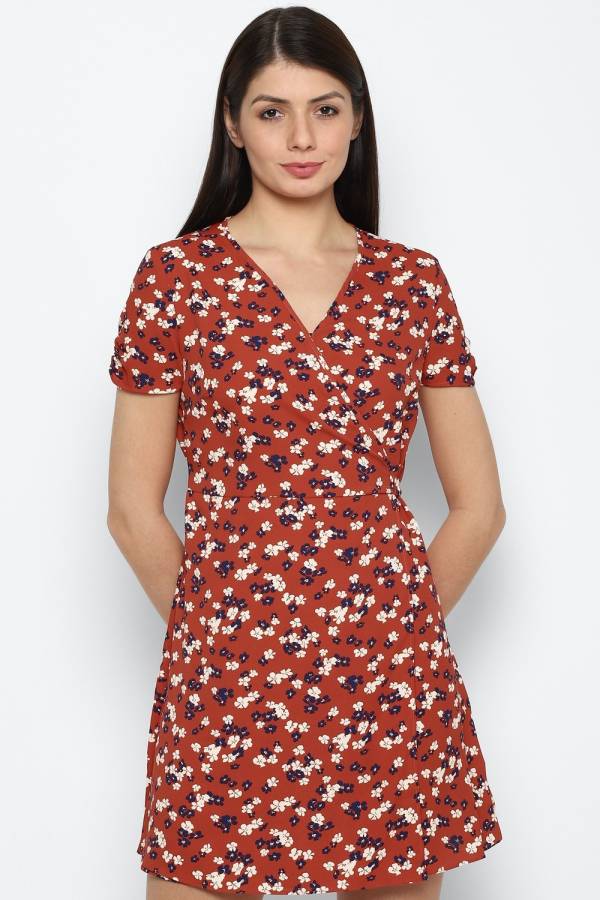 Women A-line Red Dress Price in India
