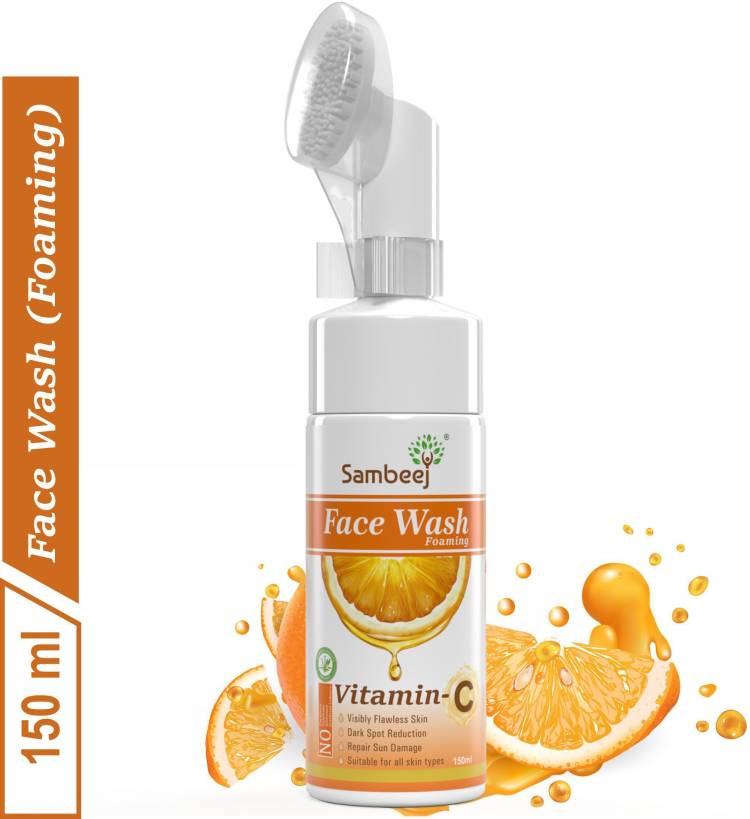 Sambeej Vitamin C  for Tan removal and Skin brightning.SLS & Paraben Free Face Wash Price in India