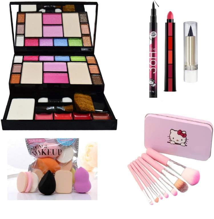 MY TYA All in One 6171 Fashion Makeup Kit for Girls with EyeLiner, Kajal, Makeup Brushes, Sponges and 5 in 1 Lipstick Price in India