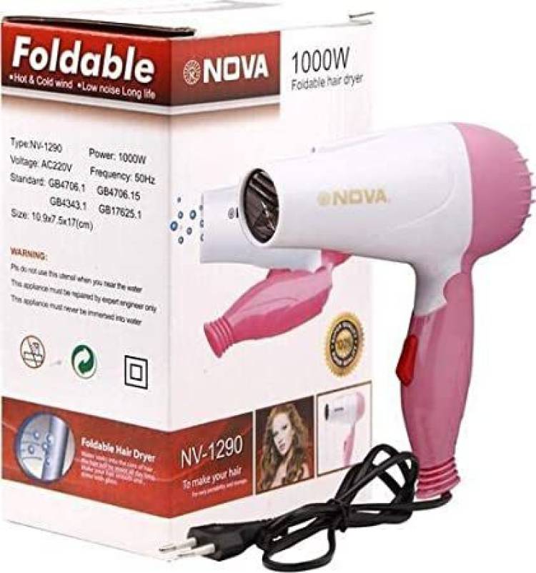 kp NOVA (NV-1290) Professional Electric Foldable Hair Dryer With 2 Speed Control Hair Dryer Price in India