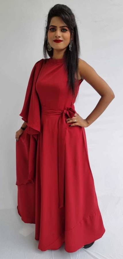 Women Maxi Red Dress Price in India