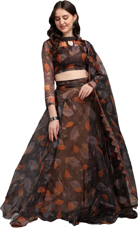 Digital Print Semi Stitched Lehenga Choli Price in India