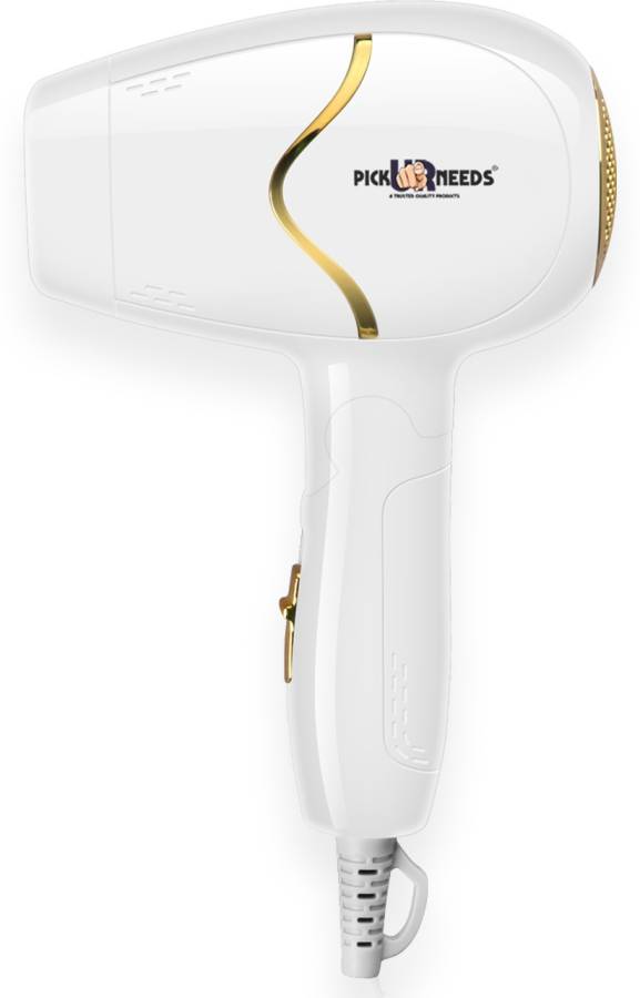 Pick Ur Needs Compact Mini Professional Portable Hair Dryer 3500W with Foldable Handle(Gold) Hair Dryer Price in India