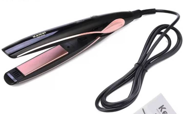 GALLAXY kemei Electronic Temperature Control Straight Titanium Corrugated Hair Straightener Price in India