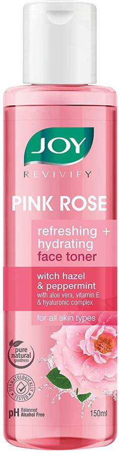 Joy Revivify Pink Rose Toner, Refreshing & Hydrating with Hazel & Peppermint Men & Women Price in India