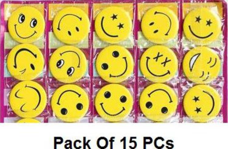 D'Mega Mart Smiley Face Expressions Button Pins Badge - Set of 15