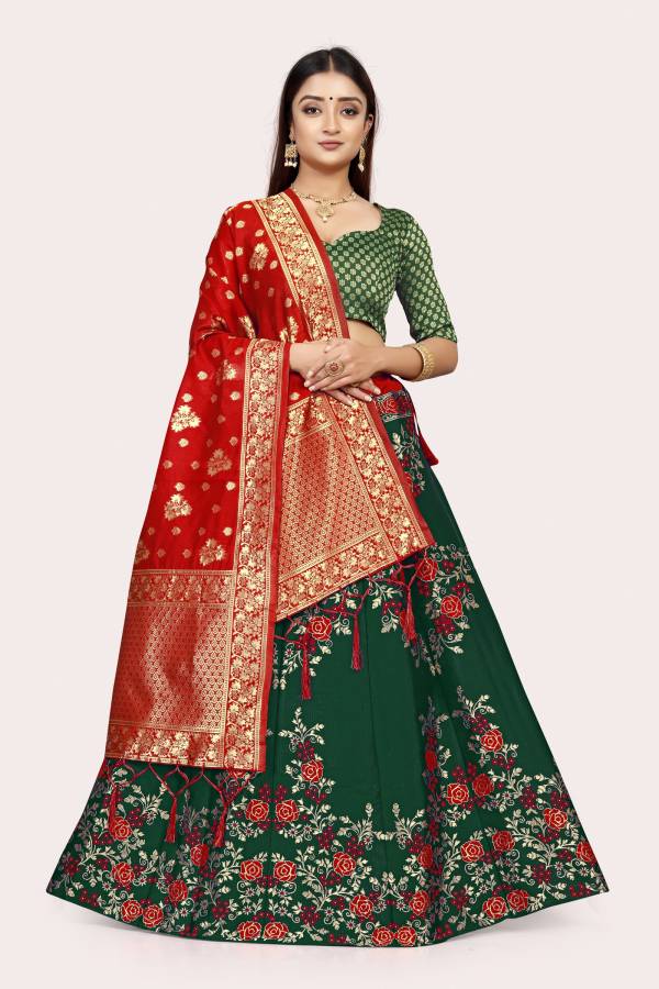 Self Design Semi Stitched Lehenga Choli Price in India