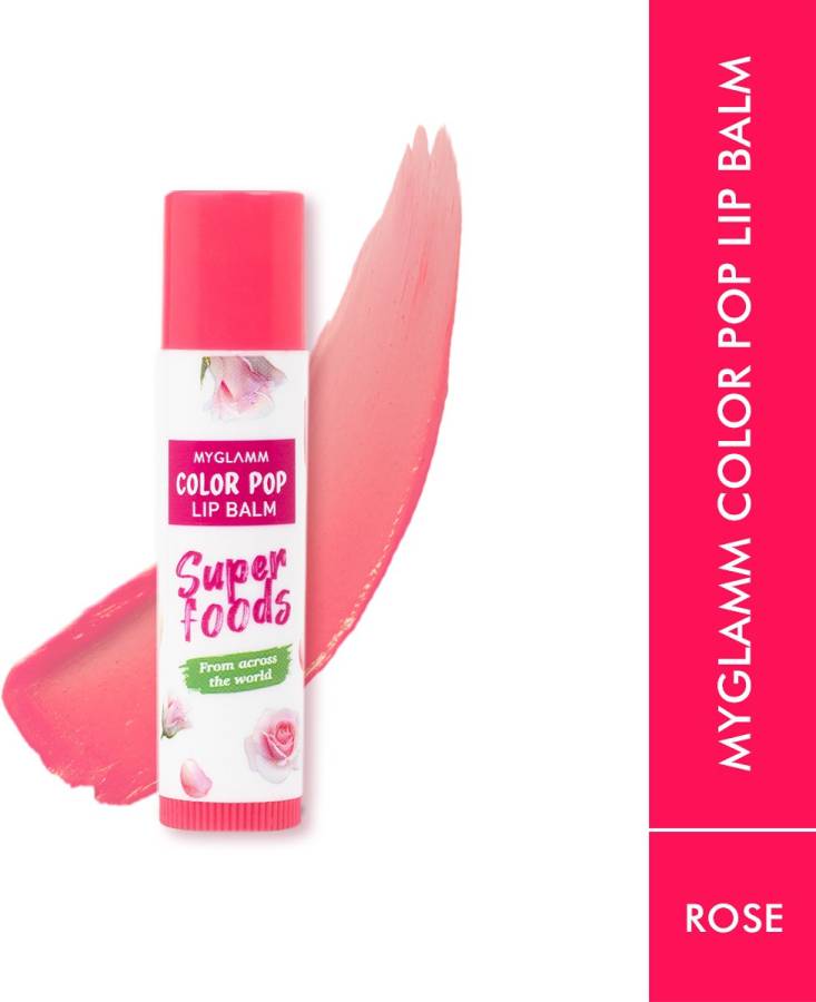 MyGlamm Color Pop Lip Balm-Rose-4.6gm Rose Price in India