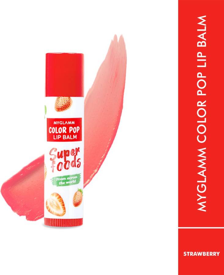 MyGlamm Color Pop Lip Balm-Strawberry-4.6gm Strawberry Price in India