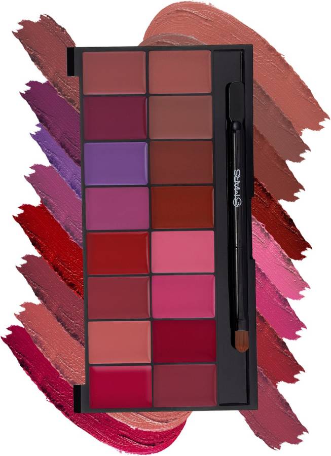 MARS 16 Color Ultra Pigmented Creamy Matte Lip Color Palette Lipstick-GCI-LP10 Price in India