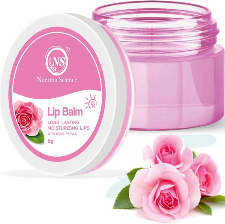 Nuerma Science Rose Lip Gloss Balm for Pink Tinted Lips with SPF 30 - Repair Dry, Chapped & Damaged Lips Enriched with Shea Butter, Cocoa Butter, Jojoba Oil, Vitamin E Oil Rose Price in India