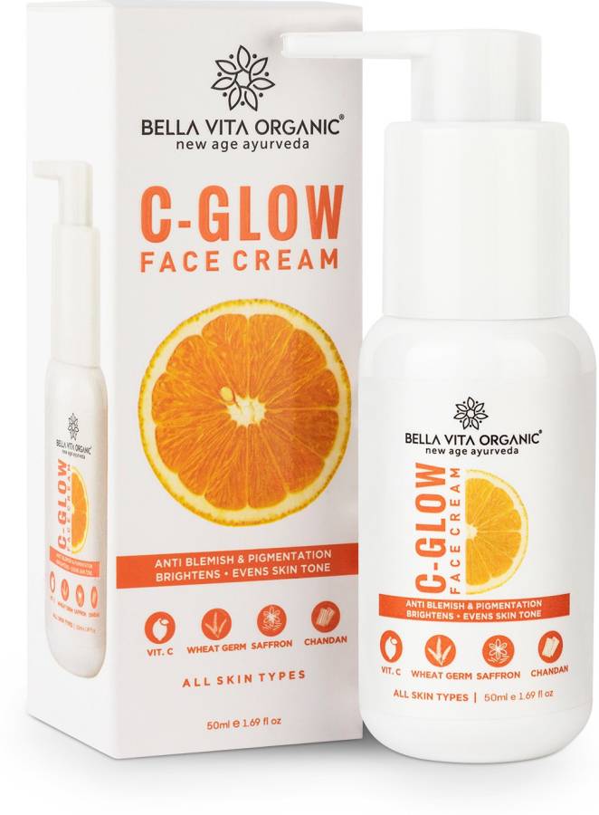 Bella vita organic C-Glow Face Cream |Vitamin C & E |Brightens , Nourishes & Protects | 50g Price in India