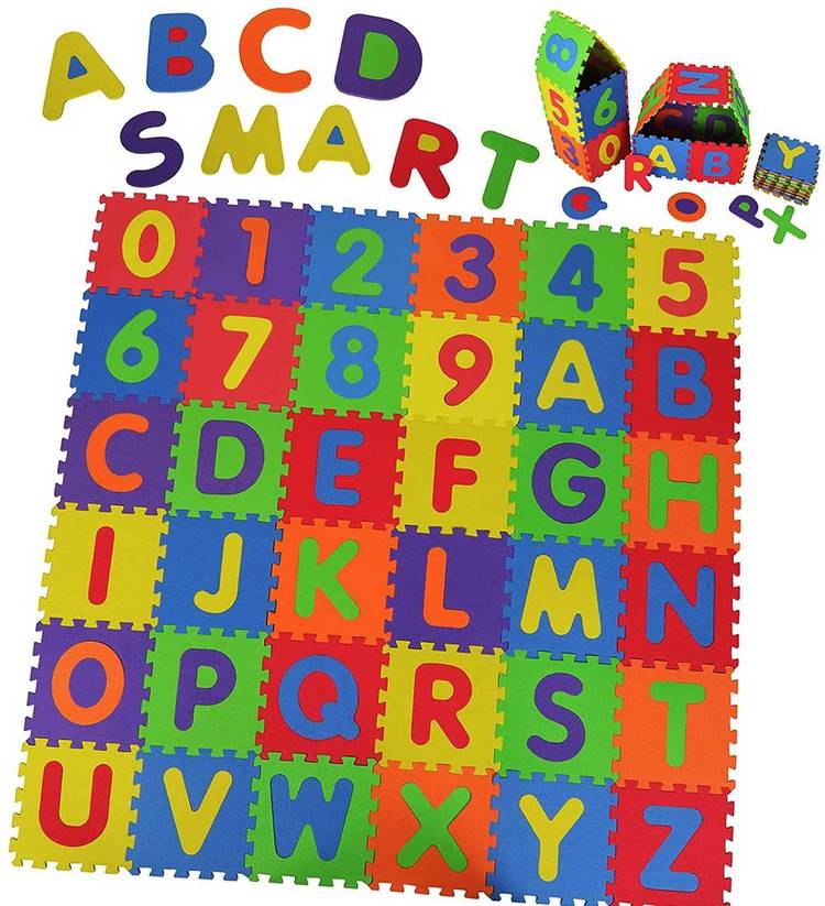 rozik 36 Pcs Puzzle Foam Mat for Kids,Learning Alphabet & Number Mat for Kids
