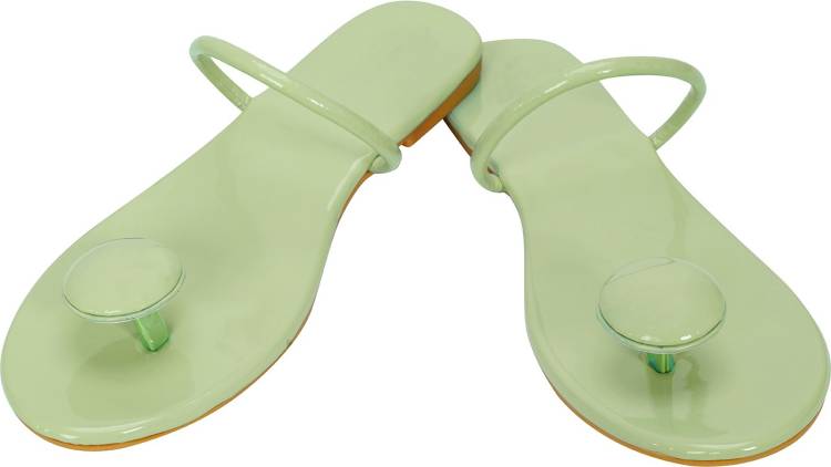 Women Green Flats Sandal Price in India